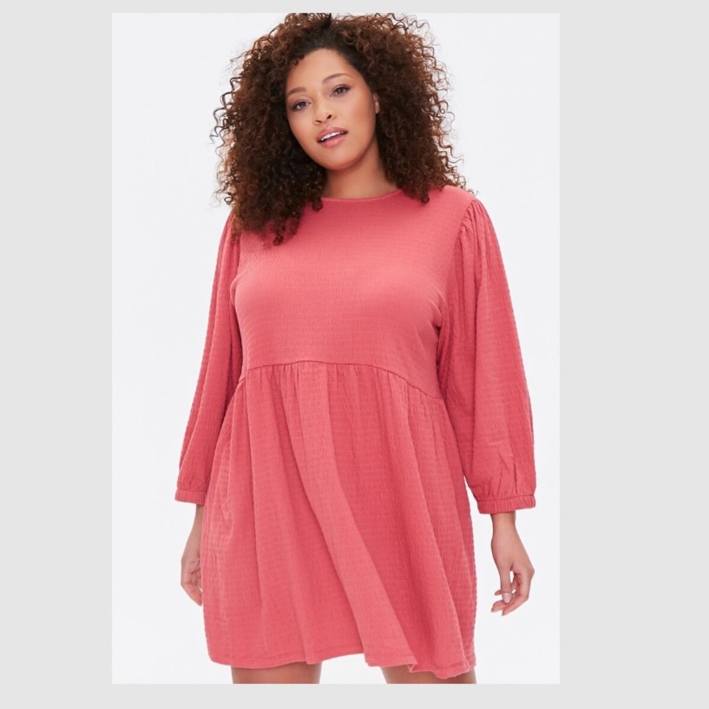Pink textured dress